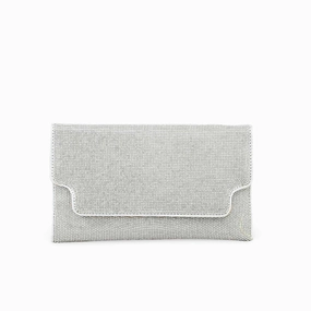 Minimal Gear Stylish Travel Gear Silver Bridal Clutch P24351