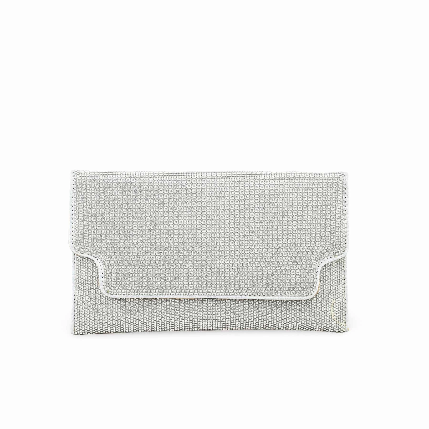 Minimal Gear Stylish Travel Gear Silver Bridal Clutch P24351