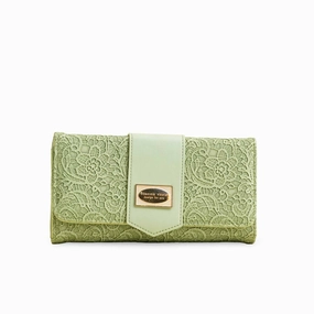 Green Casual Wallet For Women P70977 Sporty Utility