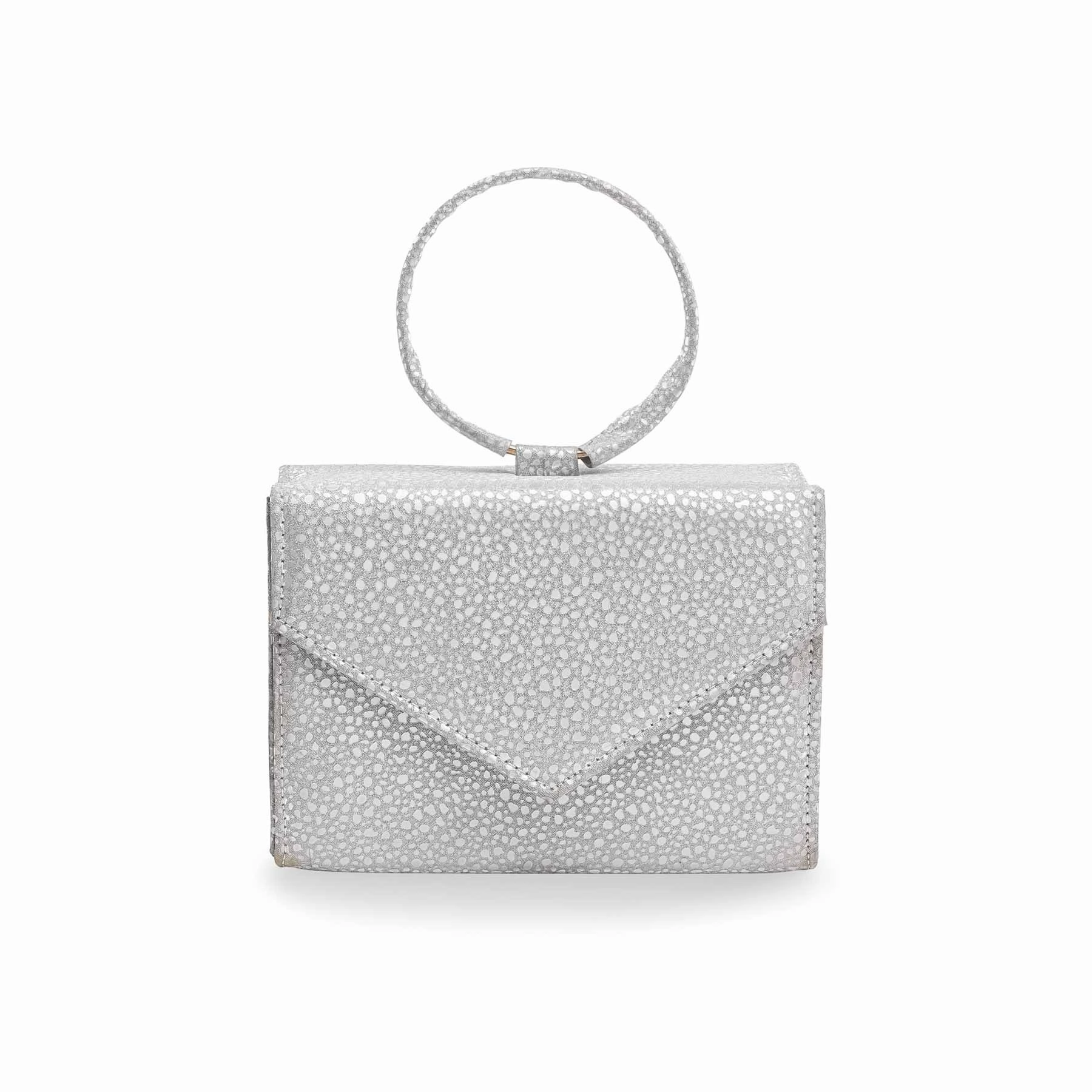 Work Utility Silver Fancy Clutch P15351