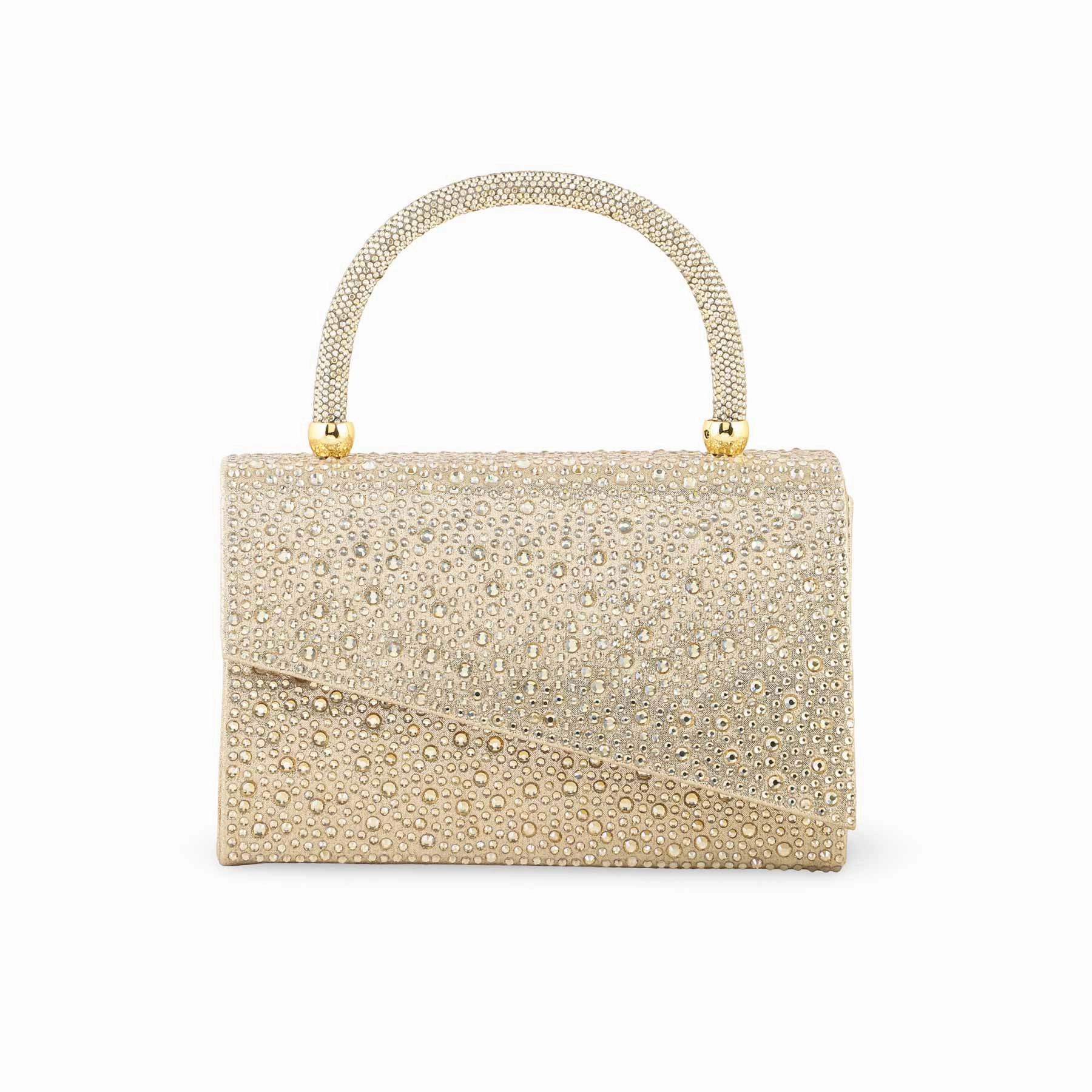 Outdoor Scene Modern Carry Golden Bridal Clutch P24369