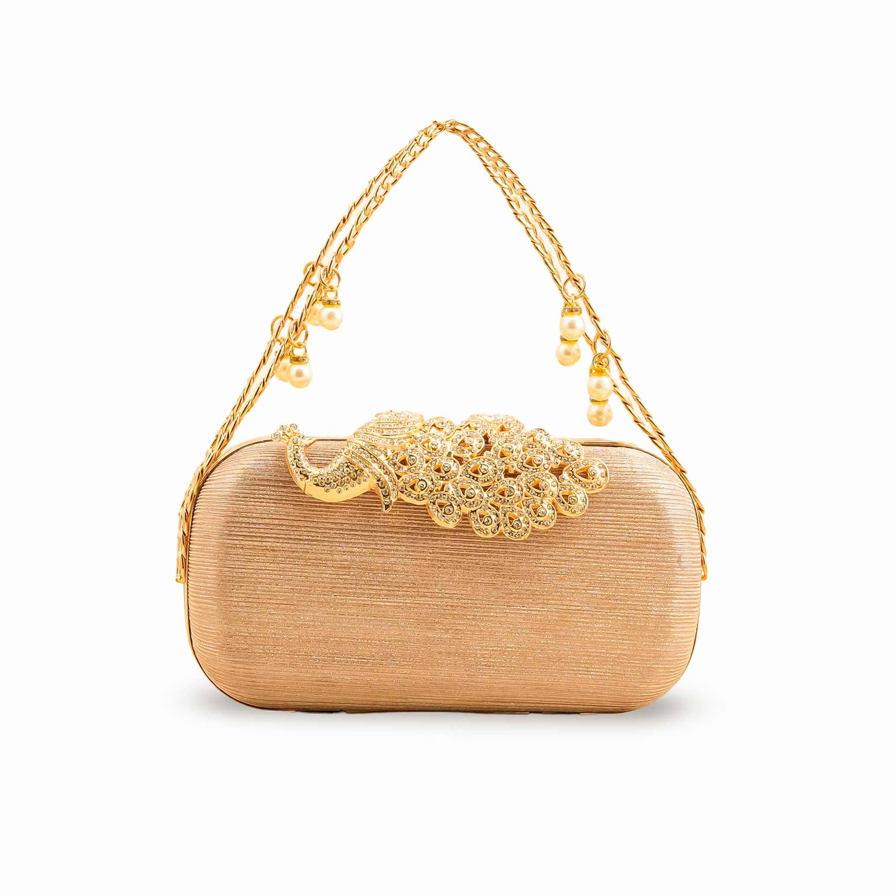 Modern Trend Beach Bag Golden Fancy Clutch P15397