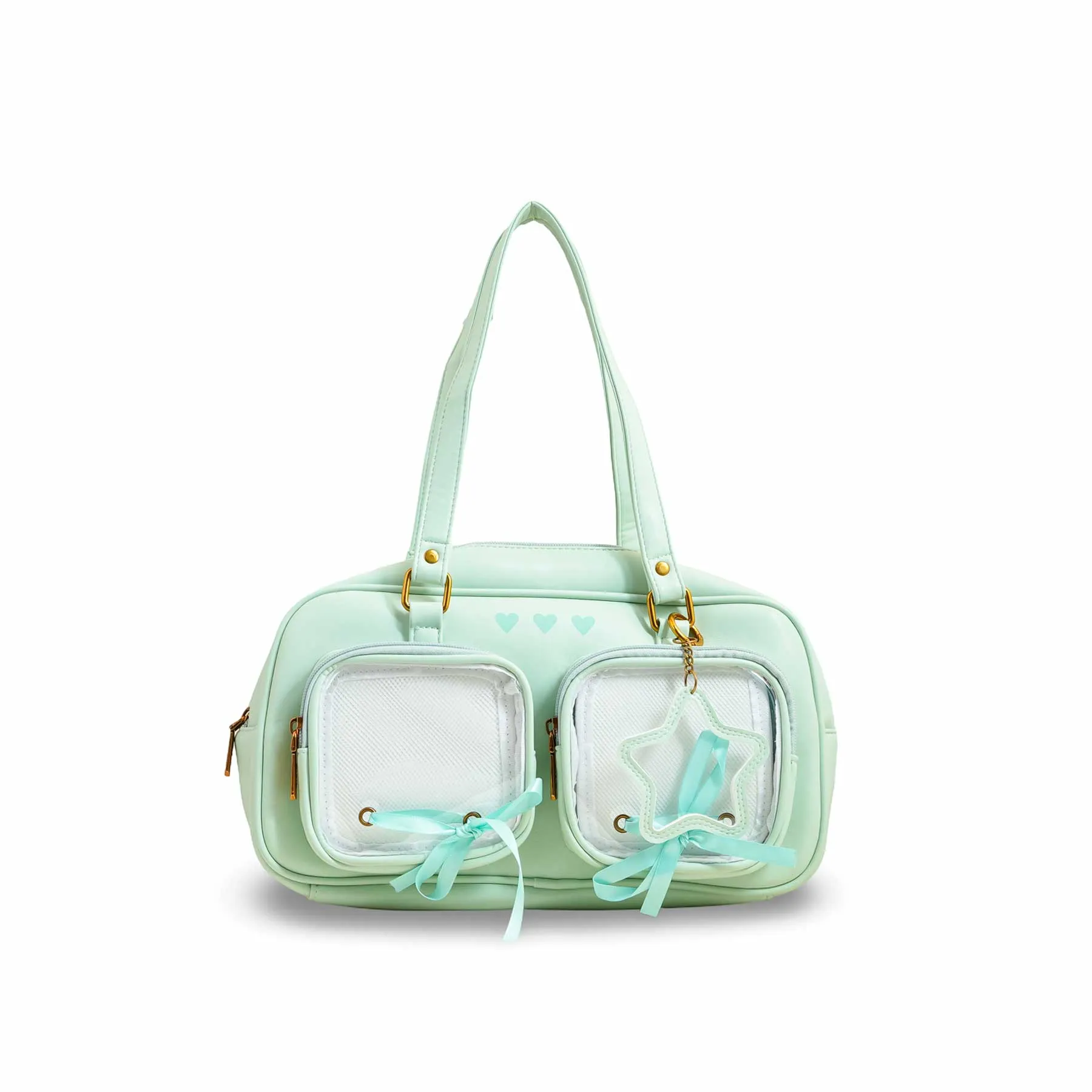 Trendy Outline Compact Fit Green Women Formal Shoulder Bag P36233