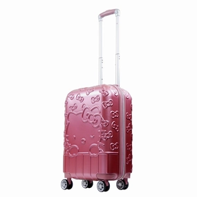 Hello Kitty Portrait & Bows 22.5" Carry-on Luggage Spinner Suitcase Secure Travel Bag Urban Commuter