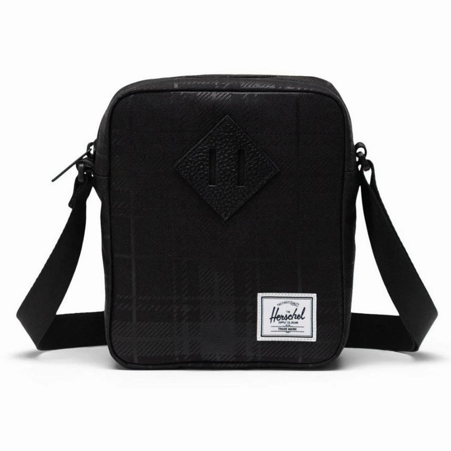 HERSCHEL HSC S424 Heritage Crossbody-Plaid Emboss Minimal Design Modern Traveler