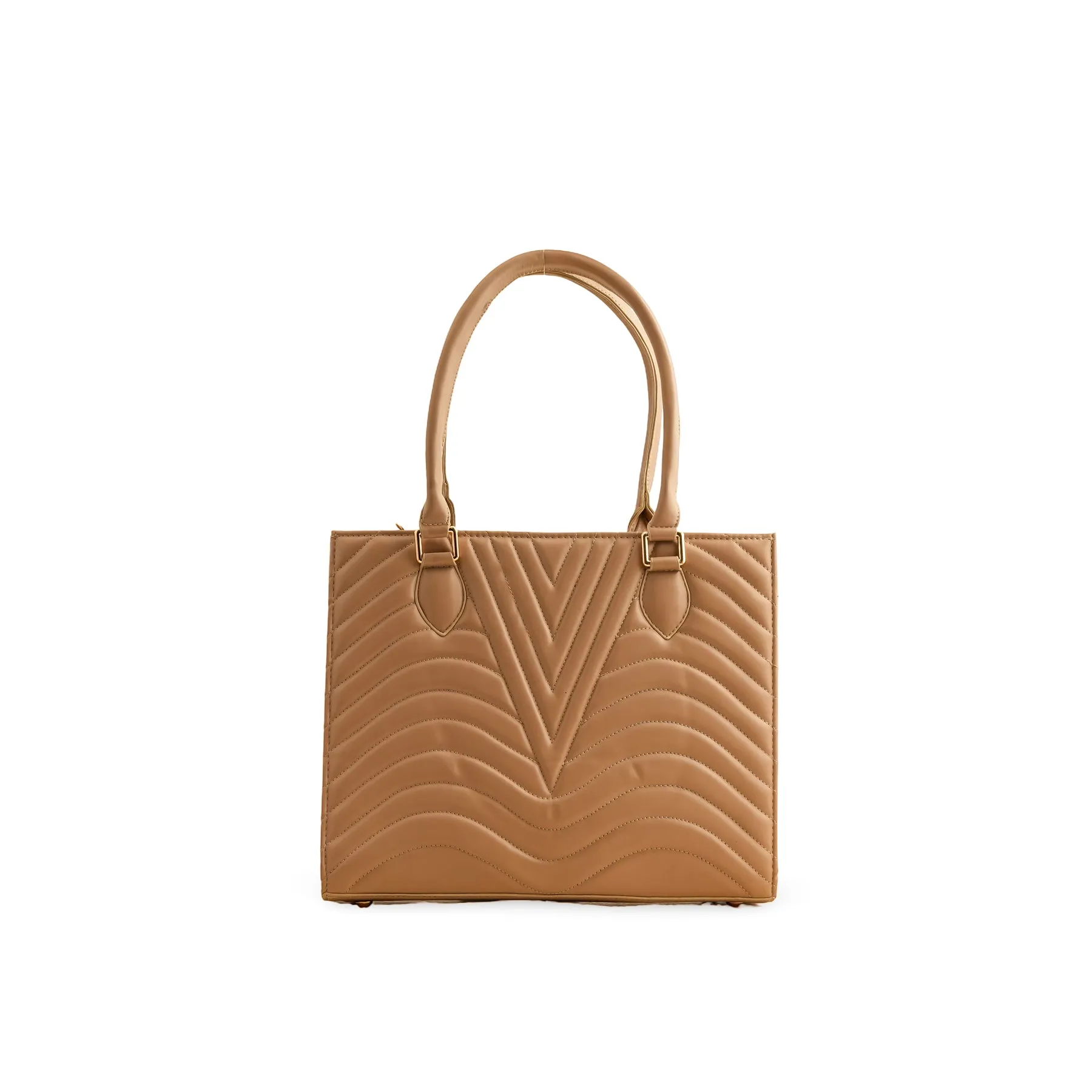 Designer Look Beige Women Formal Shoulder Bag P55726