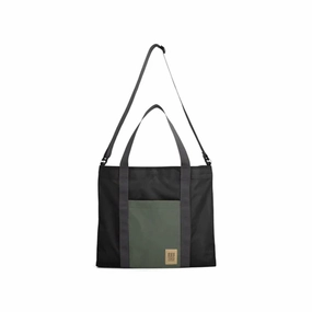 Topo Designs : Mountain Essential Tote : Black/Neutral Functional Gear Bold Accent