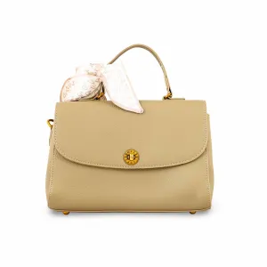 Polished Texture Khaki Formal Shoulder Bag P36299
