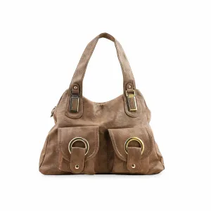 Sleek Shape Easy Travel Khaki Formal Shoulder Bag P36353