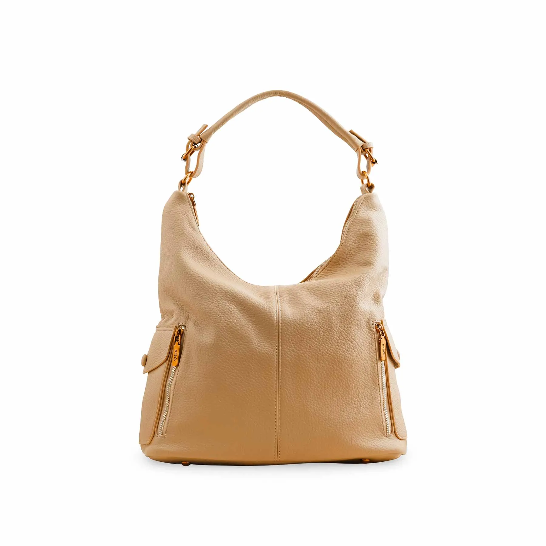 Khaki Formal Shoulder Bag P36381 Work Essential Polished Look