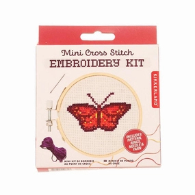 Outdoor Gear Bag Minimalist Look KIKKERLAND Crossstitch Embroidery Kit-Butterfly