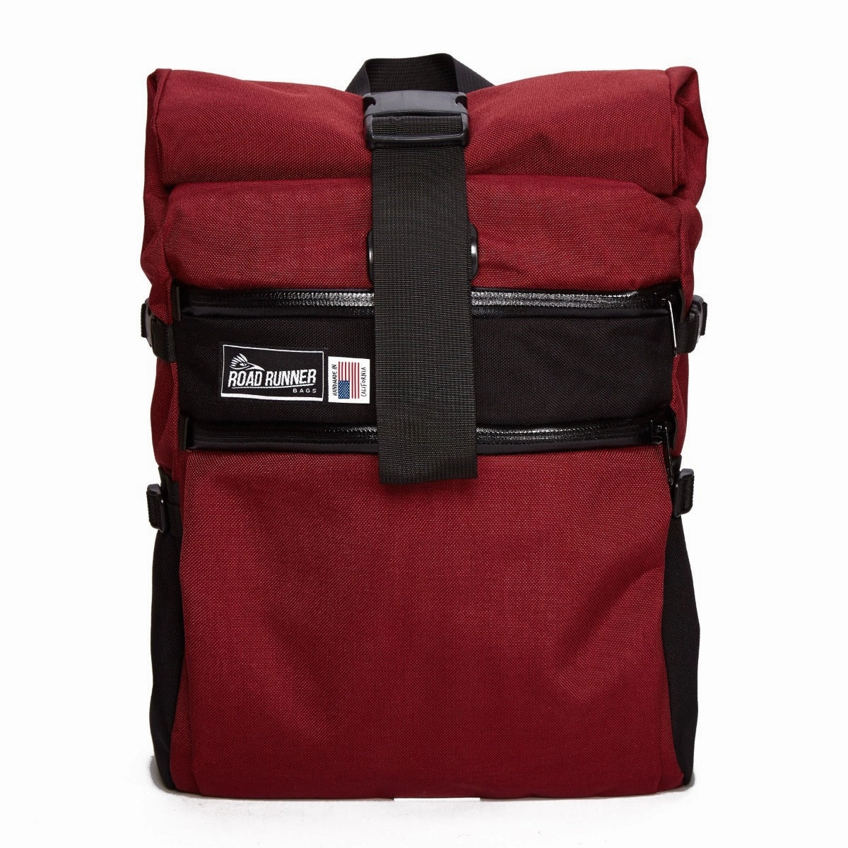 Large Roll Top Backpack: 33L Secure Zip Bag Sleek Utility Gear