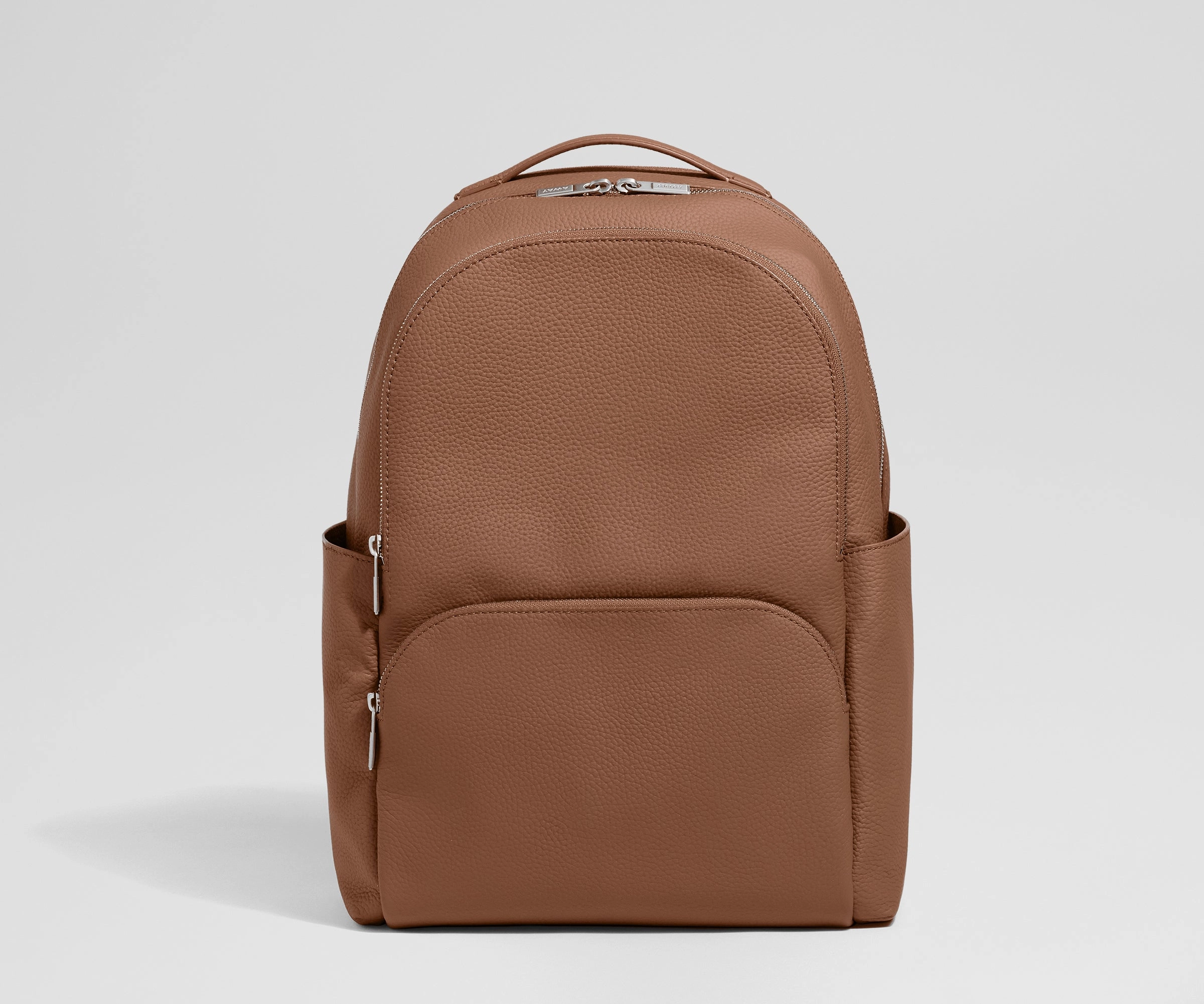 Leather Backpack in Saddle Brown All Season Shape
