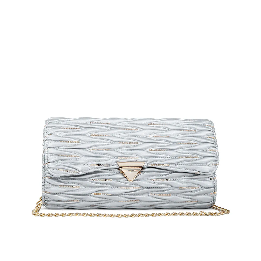 Silver Casual Shoulder Bag P55659 urban vibe Premium Craft