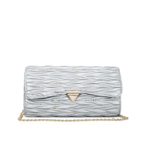 Silver Casual Shoulder Bag P55659 urban vibe Premium Craft