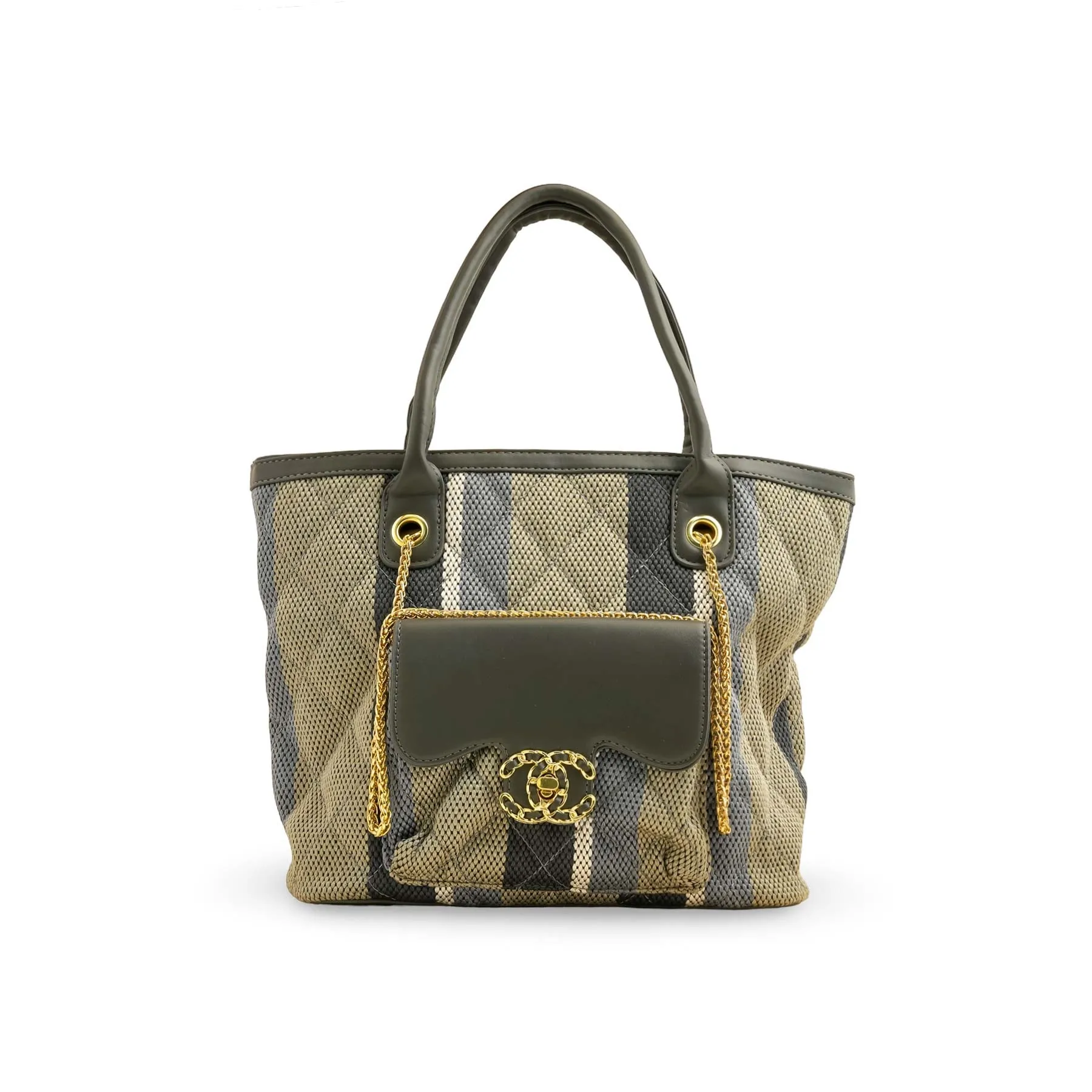 Durable Texture Commuter Ready Grey Formal Shoulder Bag P36335