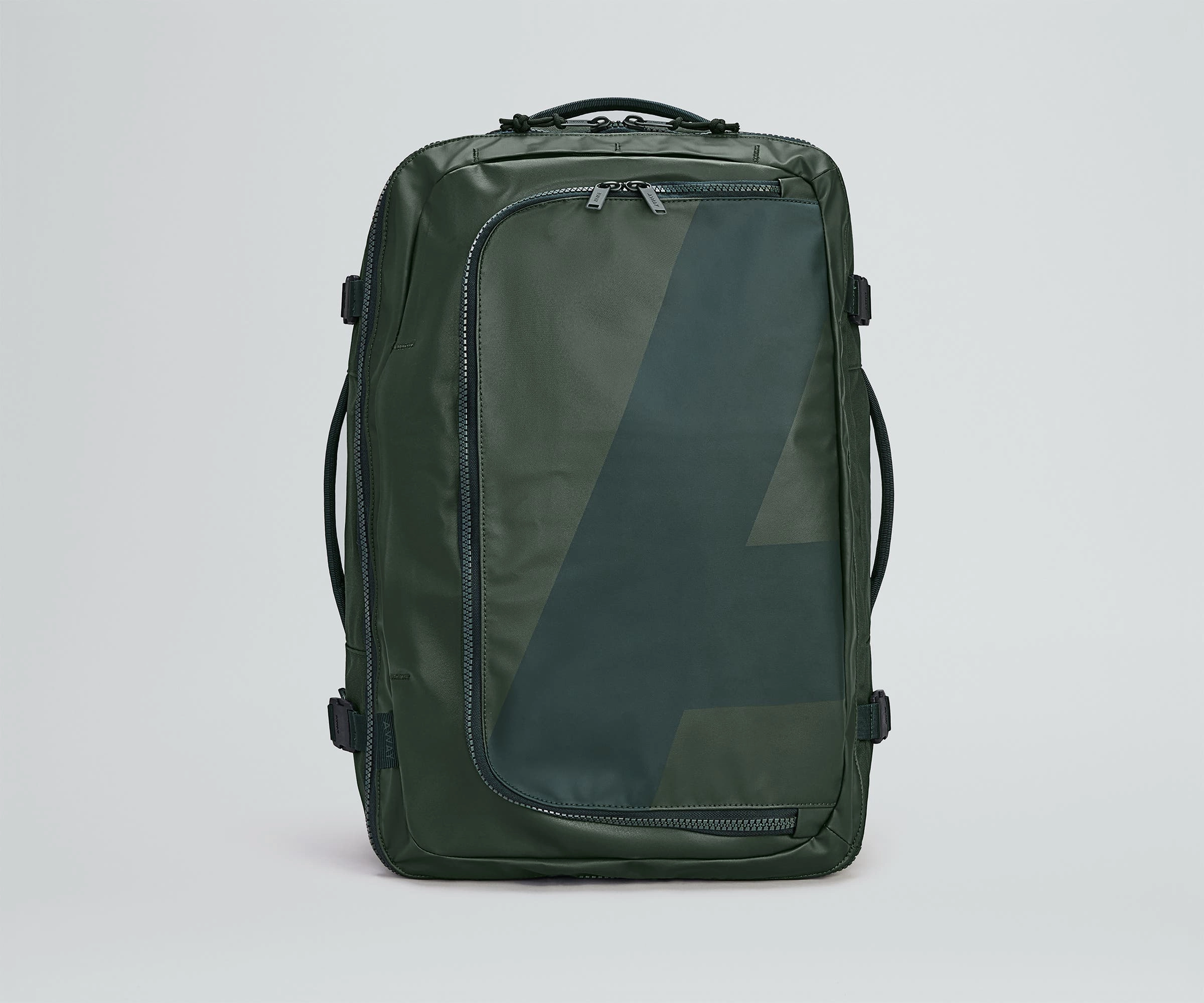Daily Journey Water Resistant Fabric Active Convertible Backpack 45L in Forest Green