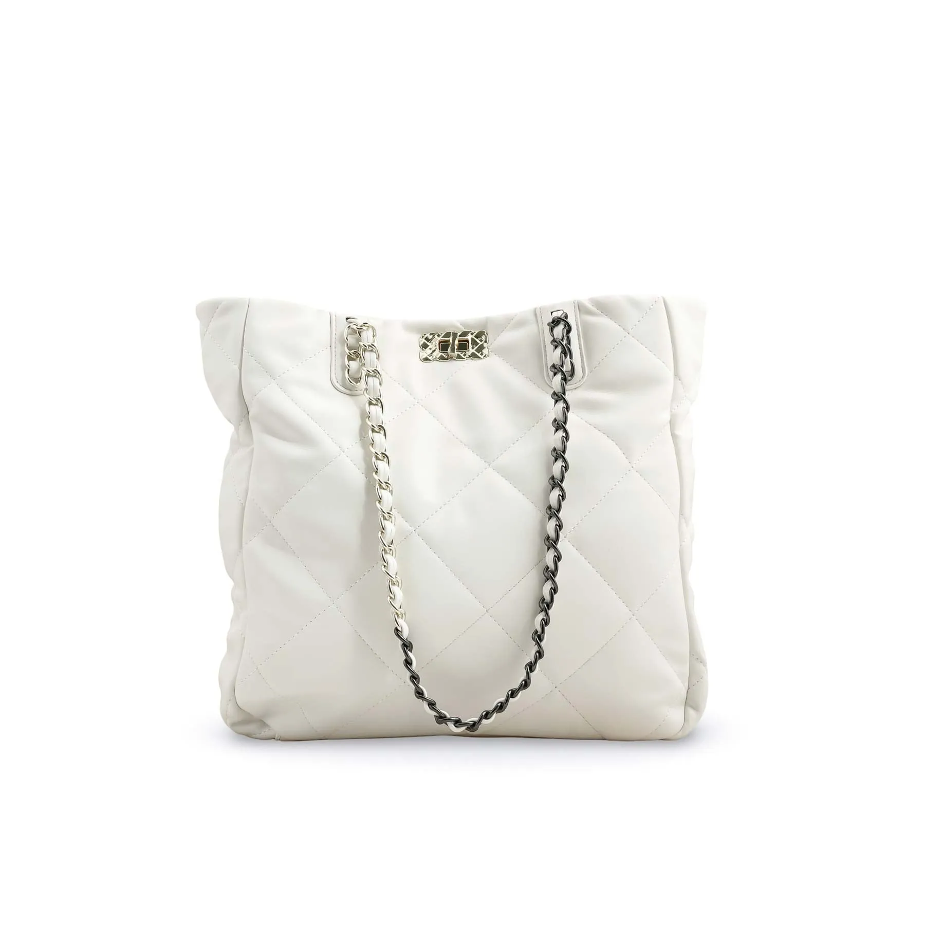 White Formal Shoulder Bag P36322 Casual Utility Neutral design