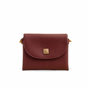 Sophisticated Design Maroon Women Formal Shoulder Bag P36377