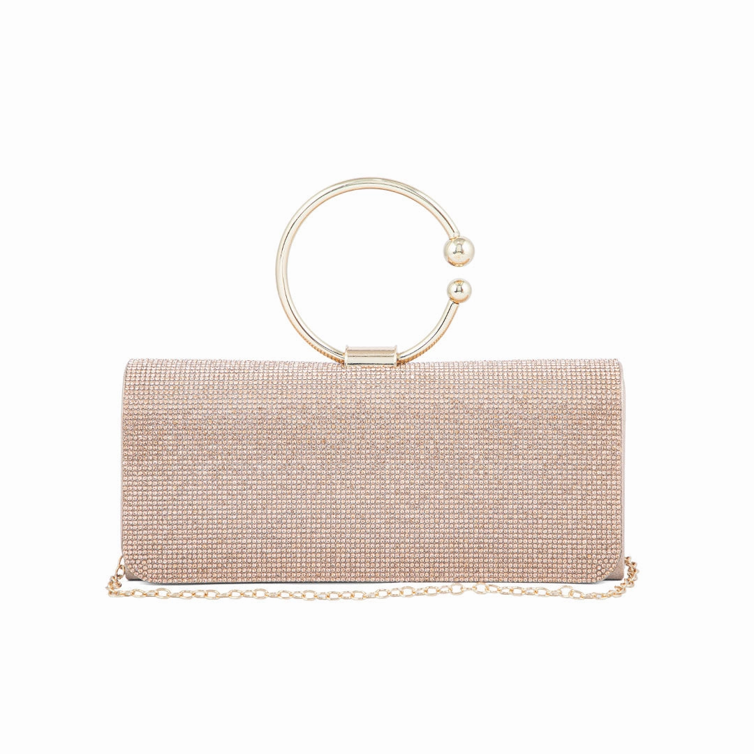 Champagne Fancy Clutch P24329 Durable Construction Daily Companion