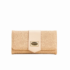 Minimal Style Everyday Utility Apricot Casual Wallet For Women P70977