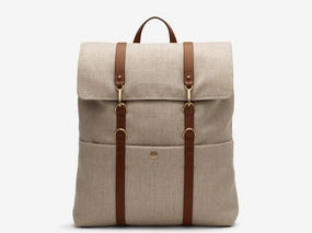 Practical Choice M/S Backpack - Grand Herringbone/Cuoio