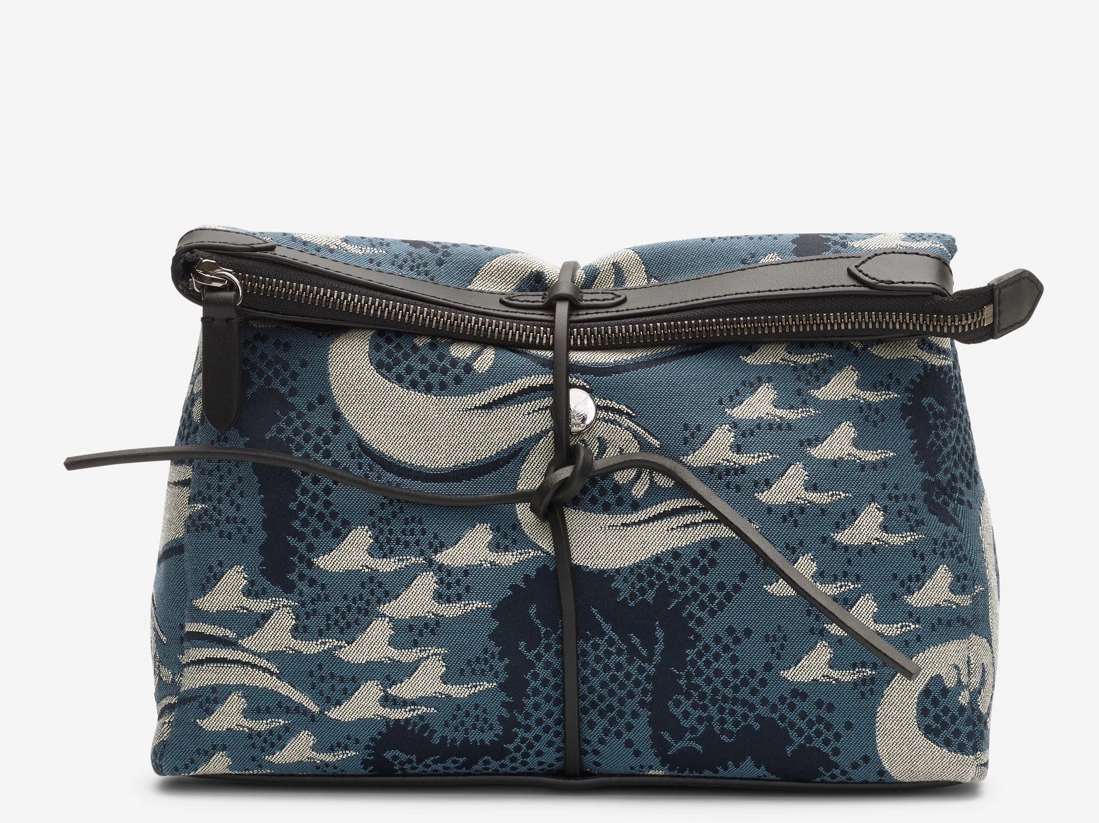 Travel Utility Handle Bag M/S Carry - Ocean Jacquard/Black