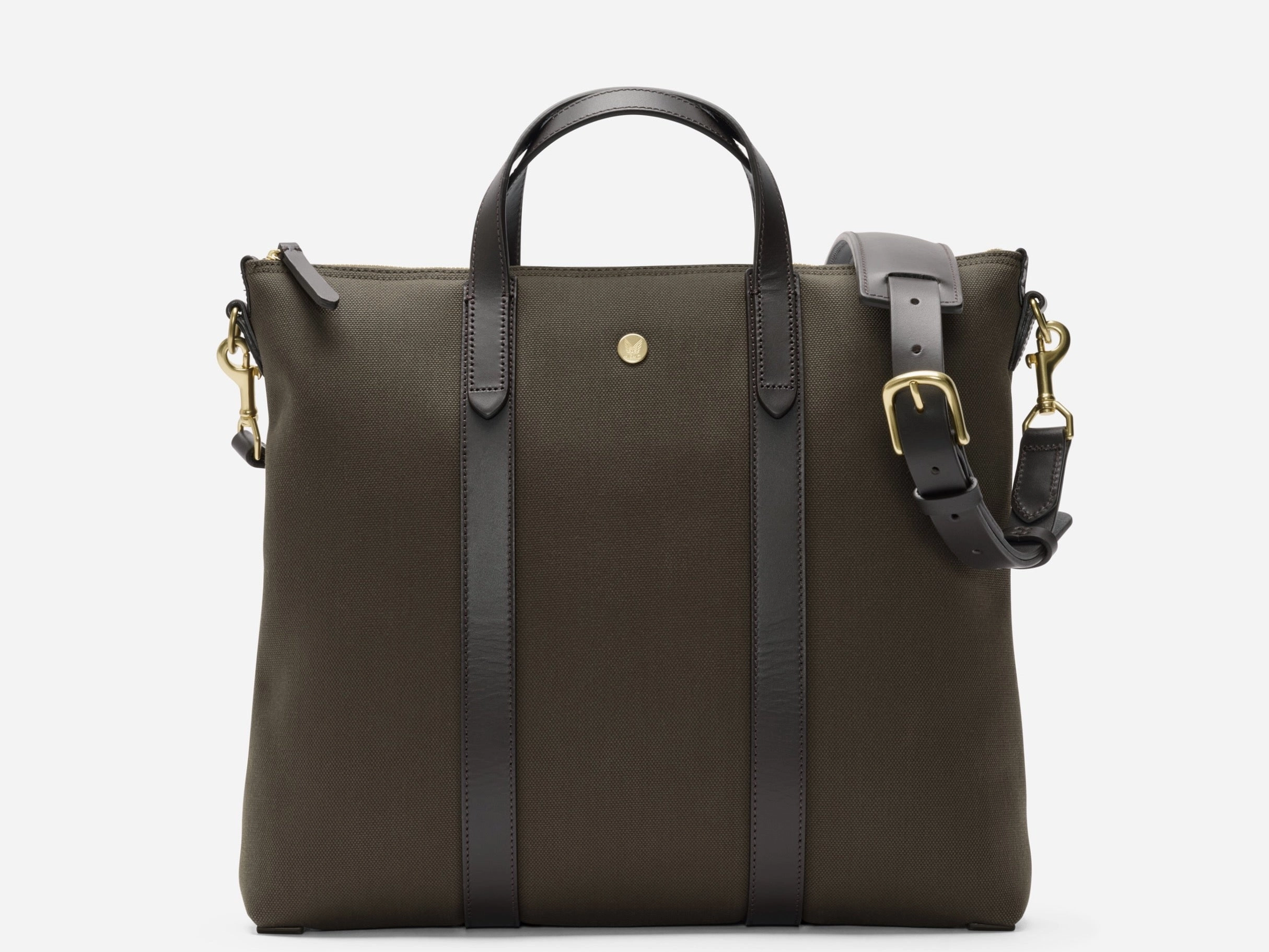 Simple Travel Bag M/S Mate - Army/Dark Brown
