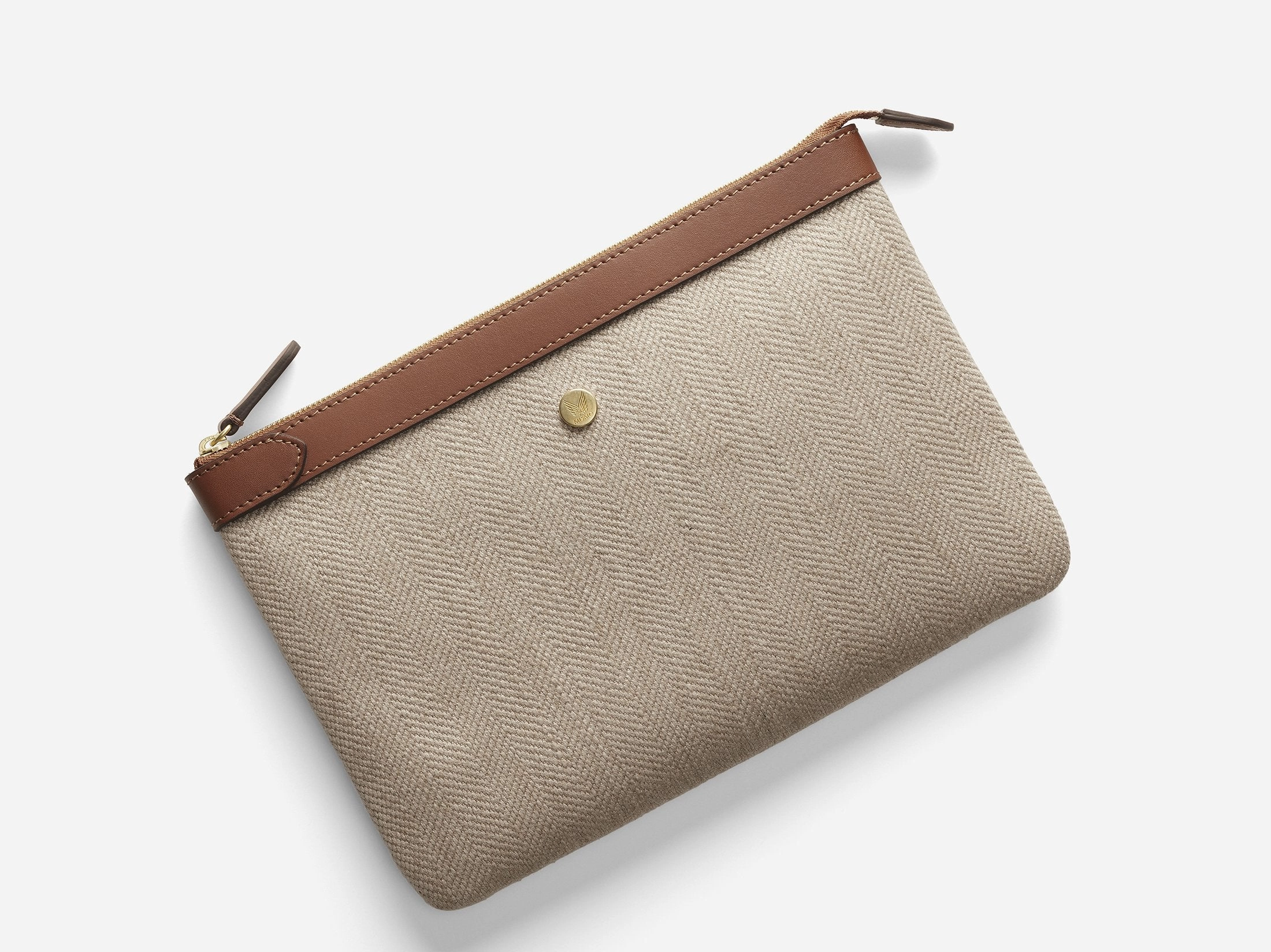 Fashion Mindset M/S Pouch ?C Grand Herringbone/Cuoio