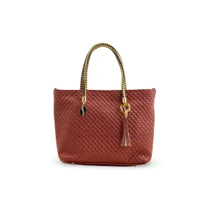 City Style Street Style Maroon Casual Shoulder Bag For Ladies P56204