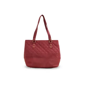 Maroon Casual Shoulder Bag P56206 Soft Detail