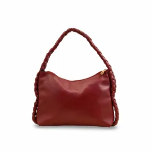 Casual Day Out Weekend Adventure Maroon Formal Shoulder Bag For Ladies P55823