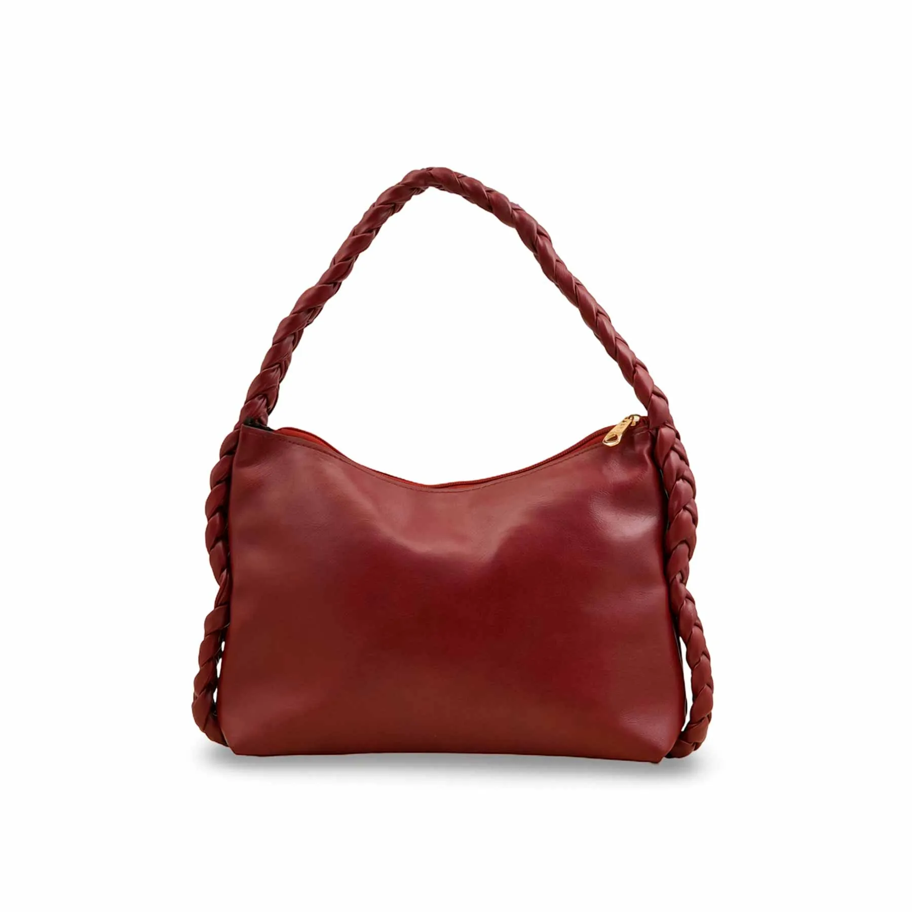 Casual Day Out Weekend Adventure Maroon Formal Shoulder Bag For Ladies P55823