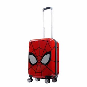Marvel Spiderman Mask F??L 21" Hard Rolling Luggage, Red Versatile Travel Bag Strong Fit
