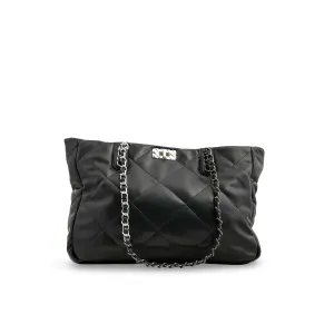 Black Formal Shoulder Bag P36321 Soft Feel