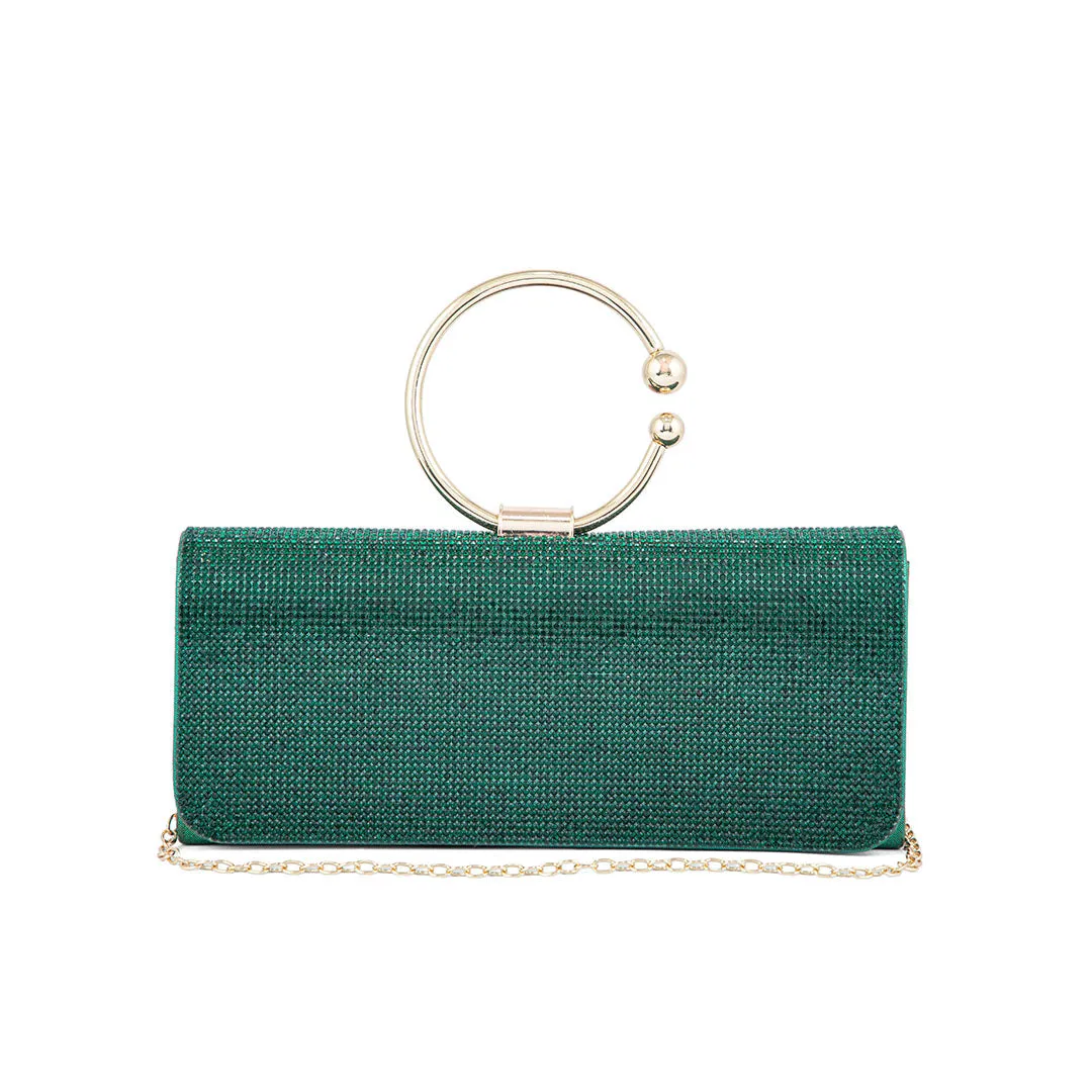 Green Fancy Clutch P24329 Sleek Design