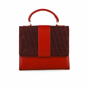 Maroon Casual Shoulder Bag For Women P55692 Soft Leather Design Trendy Look