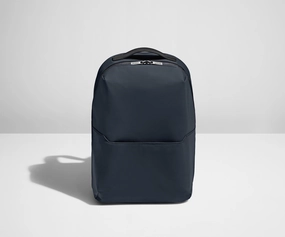 The Everywhere Zip Backpack in Navy Blue Ergonomic grip Safari Drive