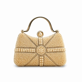 Champagne Bridal Clutch P24291 Portable design Outdoor Setting