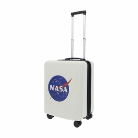 Farm Visit Breathable Structure NASA 22.5" White Carry-On Suitcase Luggage