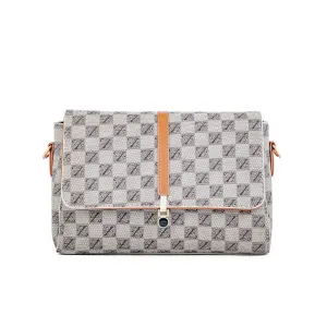 Khaki Formal Hand Bag P36254 Compact Look Smart Form