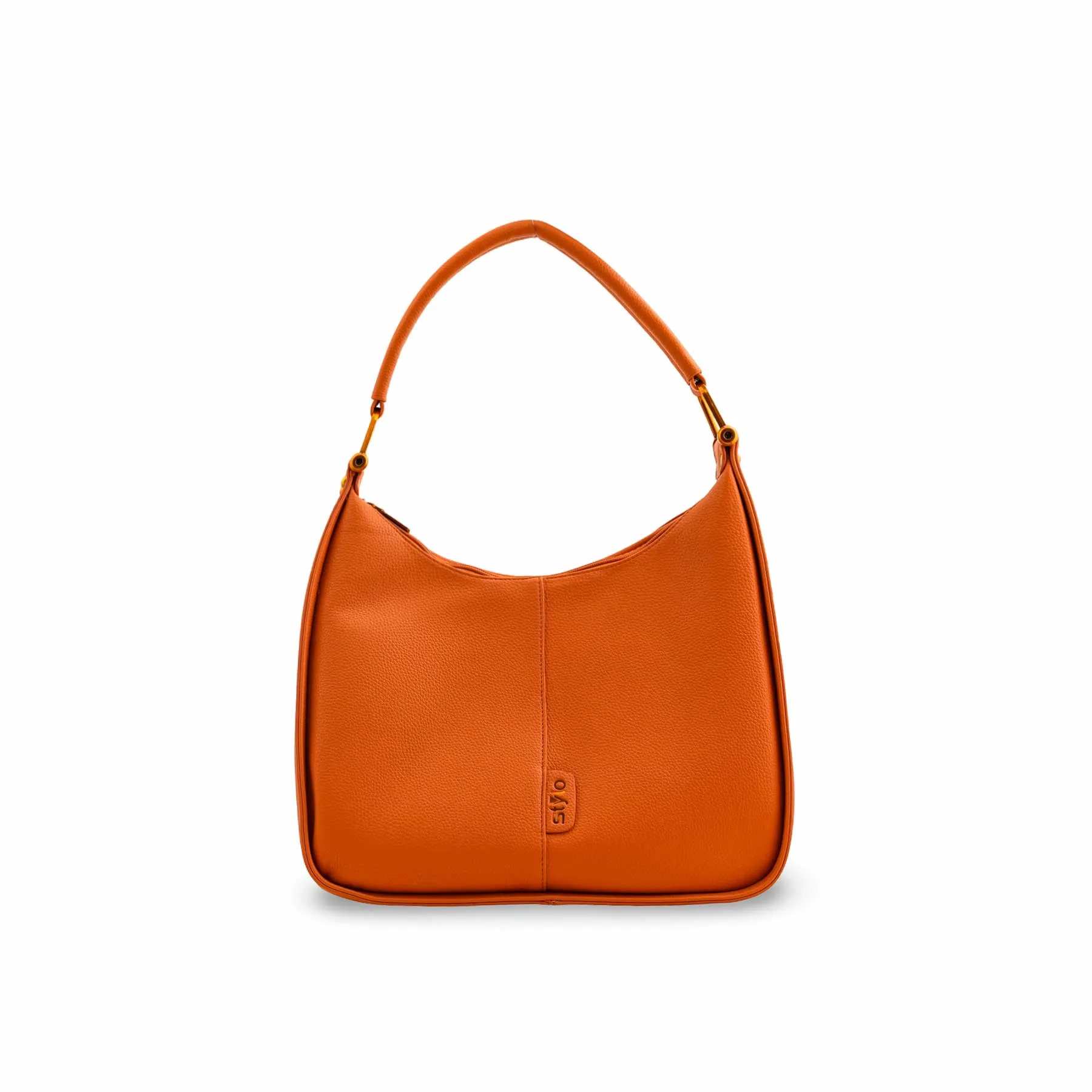 Soft Finish Minimal Aesthetic Orange Formal Shoulder Bag P36383