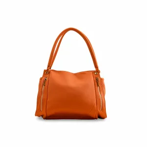Minimal Structure Orange Formal Shoulder Bag P36384