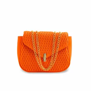 Orange Formal Shoulder Bag P55623 Modern Shape