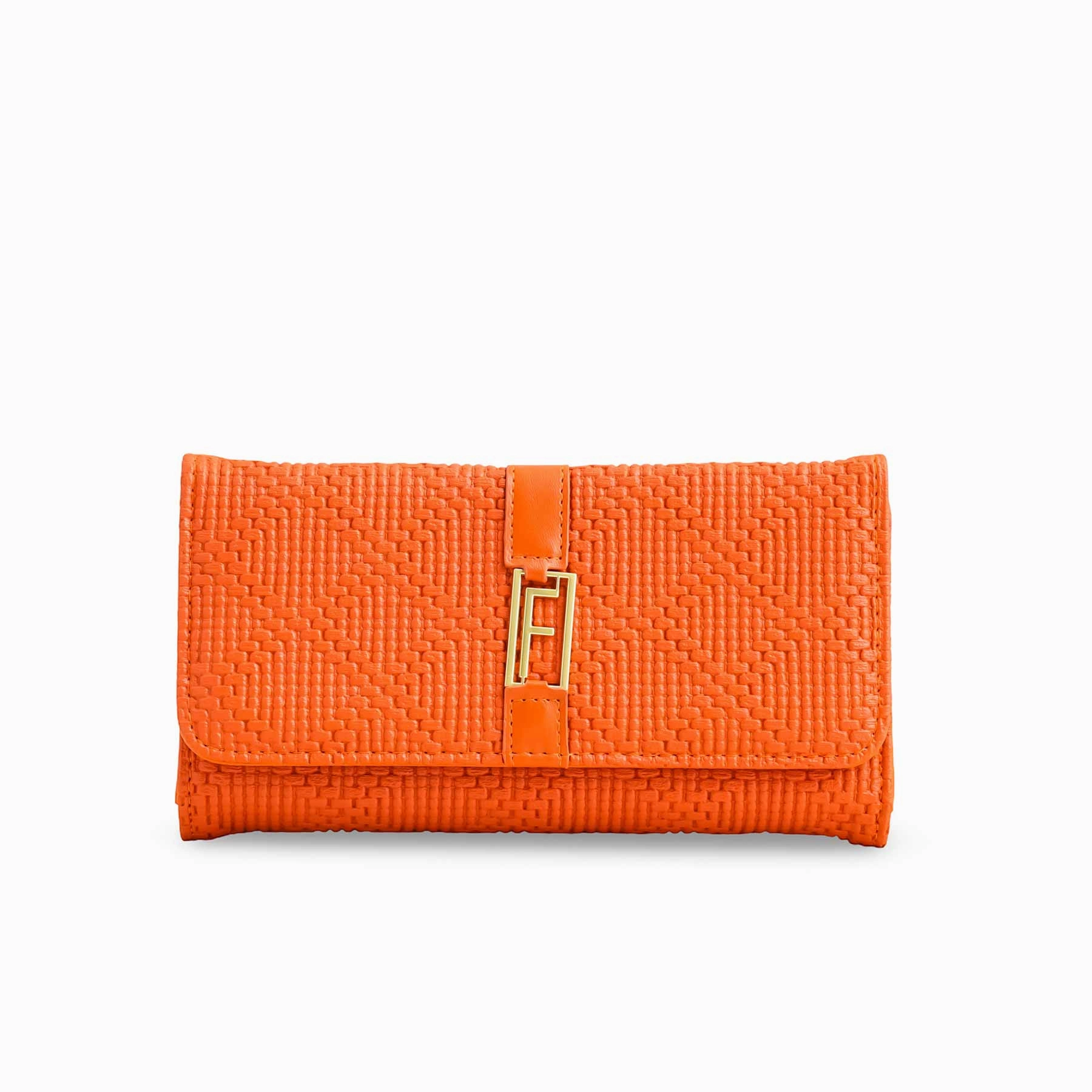 Orange Casual Wallet For Ladies P70969 Daily Organizer Practical Storage