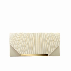Beige Fancy Clutch P24151 Contemporary Look
