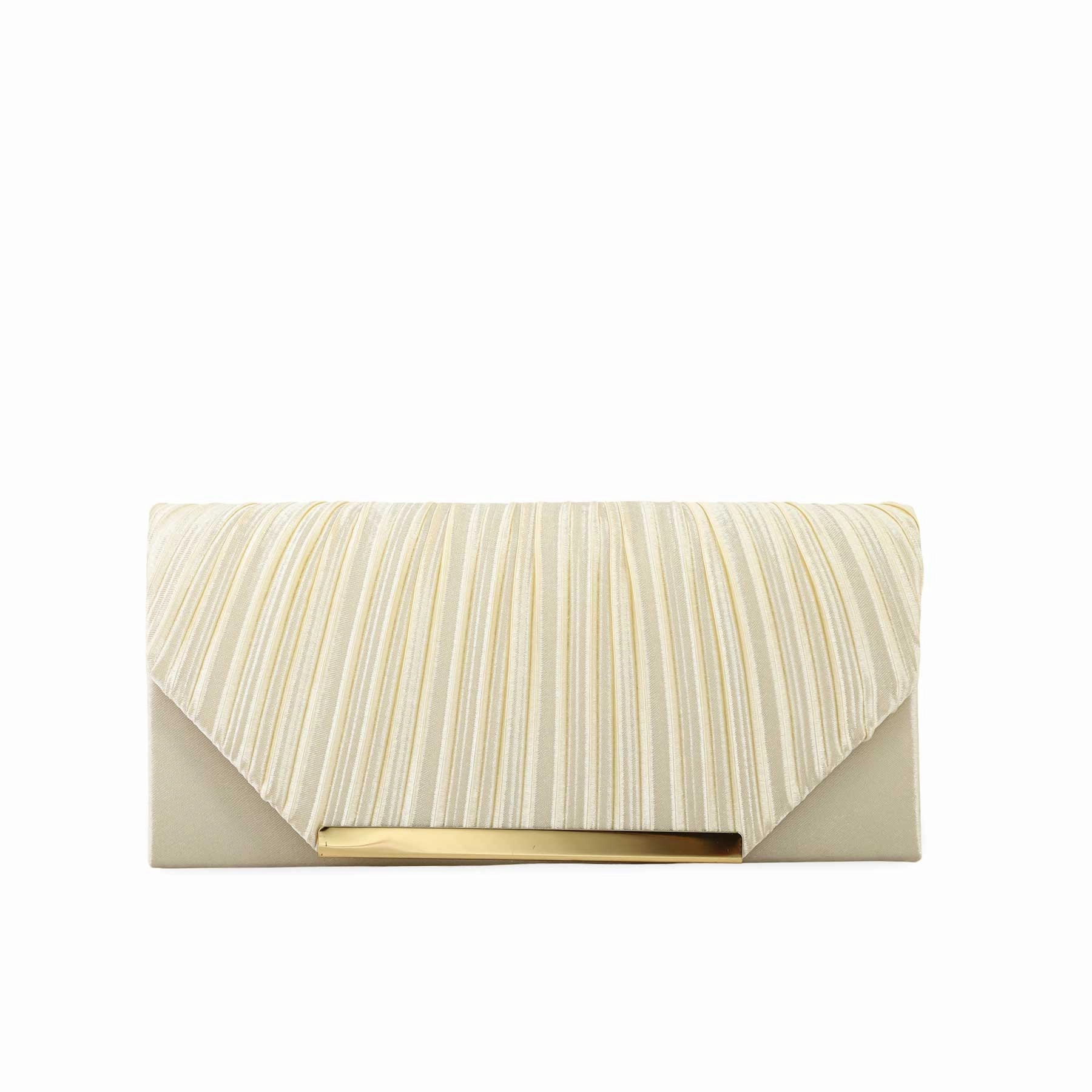 Beige Fancy Clutch P24151 Contemporary Look