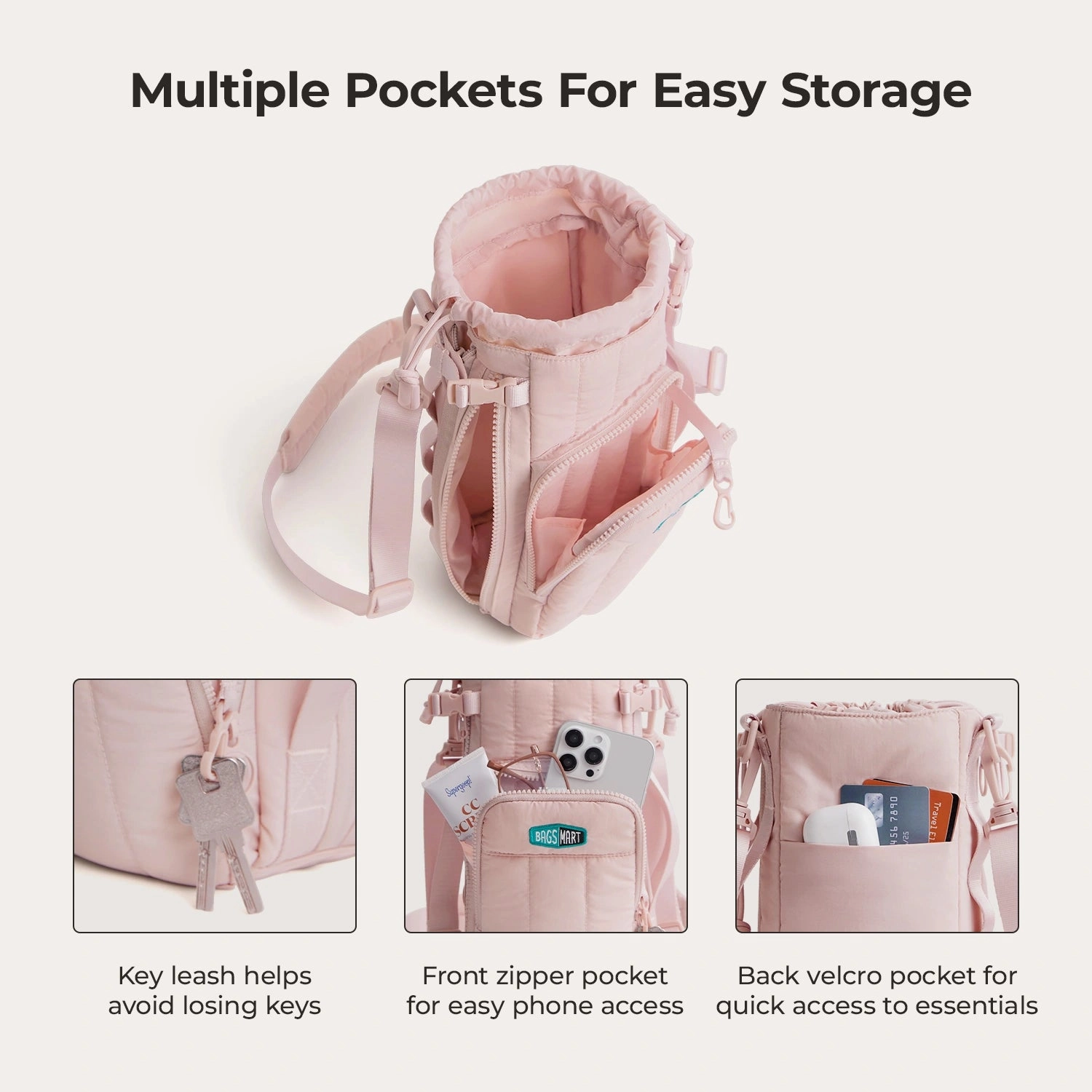 Compact Arrangement Simple Travel Paz Water Bottle Sling Easy Carrying