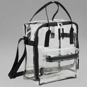 Clear View Stadium Ready Handle Crossbody Bag Reusable Shopping Bag
