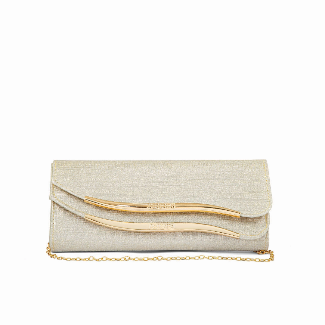 Modern Outfit Golden Fancy Clutch P24172